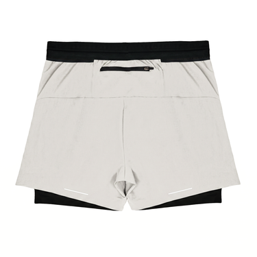 Shorts Dual Run Gelo - costas