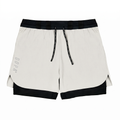 Shorts Dual Run Gelo - frente