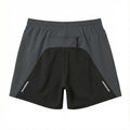 Shorts Run Lite Cinza Escuro / Preto - costas