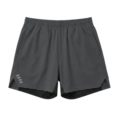 Shorts Run Lite Cinza Escuro / Preto - frente
