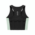 Zip Crop Race Preto / Menta - costas