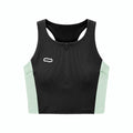 Zip Crop Race Preto / Menta - frente